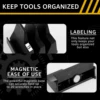 Magnetic Wrench Organizer Rack for Toolbox Magnetic Wrench Holder Space-Saving Design Holds Up to 24 Wrenches Modular Holder 4
