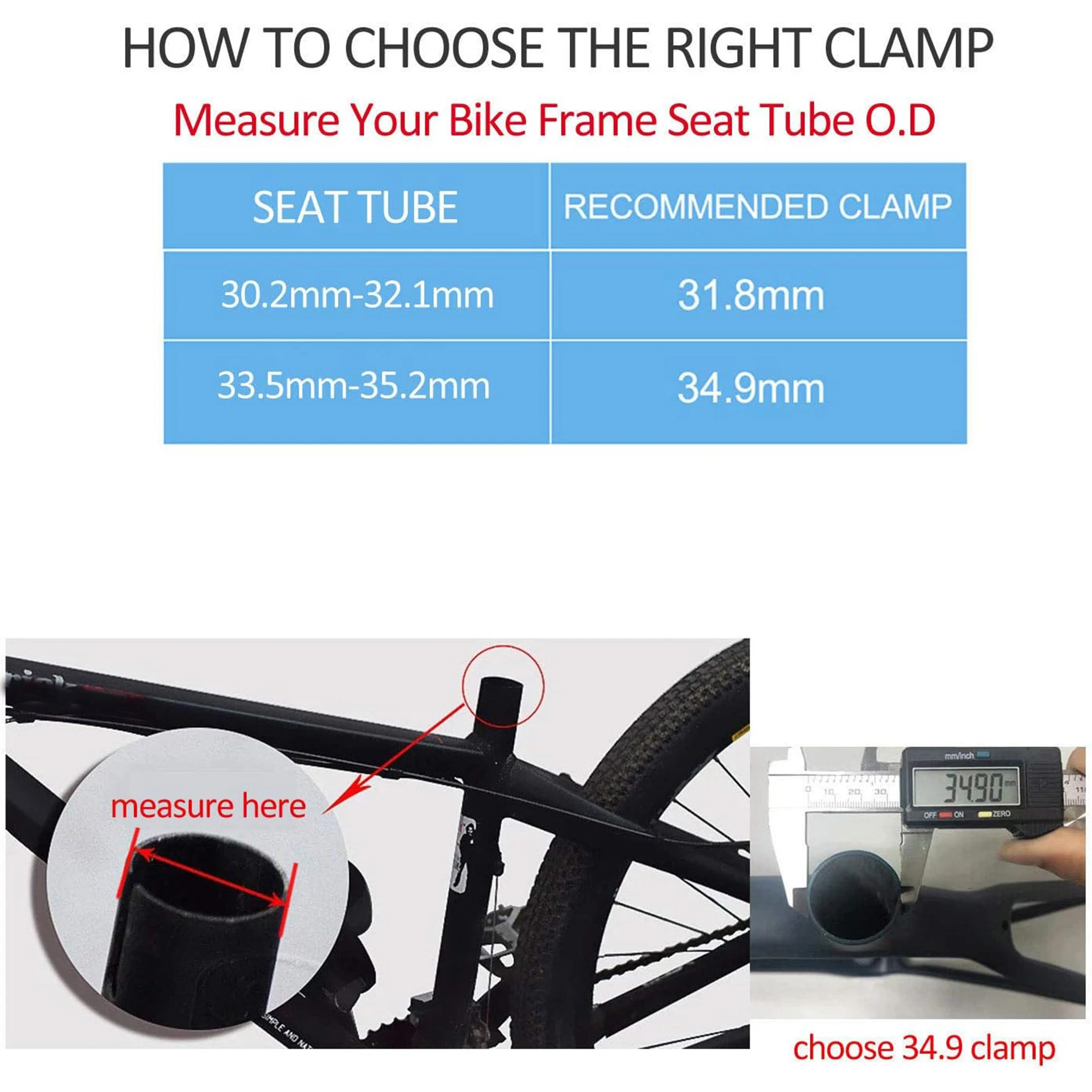 31.8/34.9mm Mounta Bike Seat Post Clamp Road Bicycle Aluminum Alloy quick release Seatpost Clamp bicycle parts