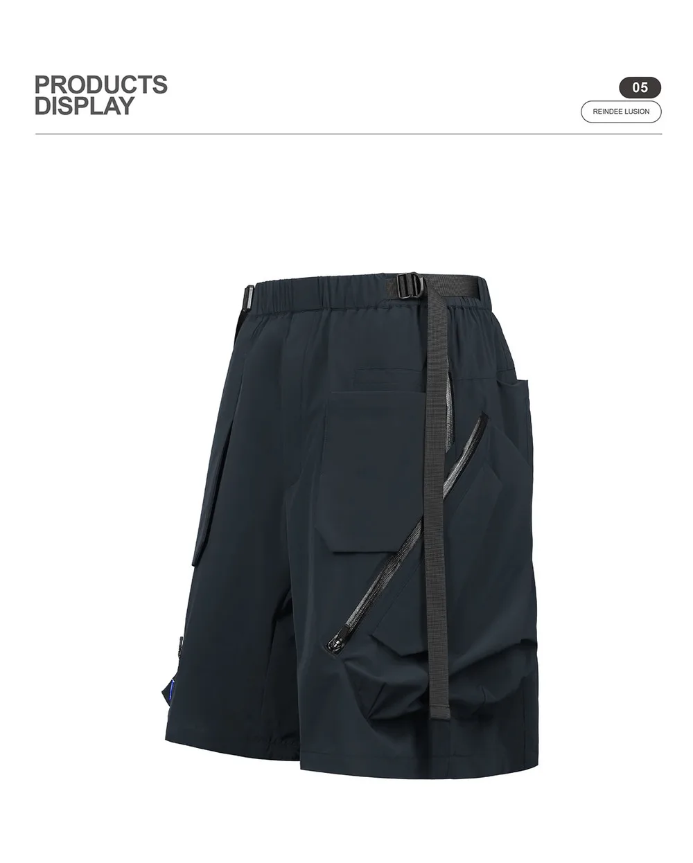 Reindee Lusion 23ss 209 quick drying  lightweight waterproof shorts integrated waist adjustment 3d pockets techwear gorpcore