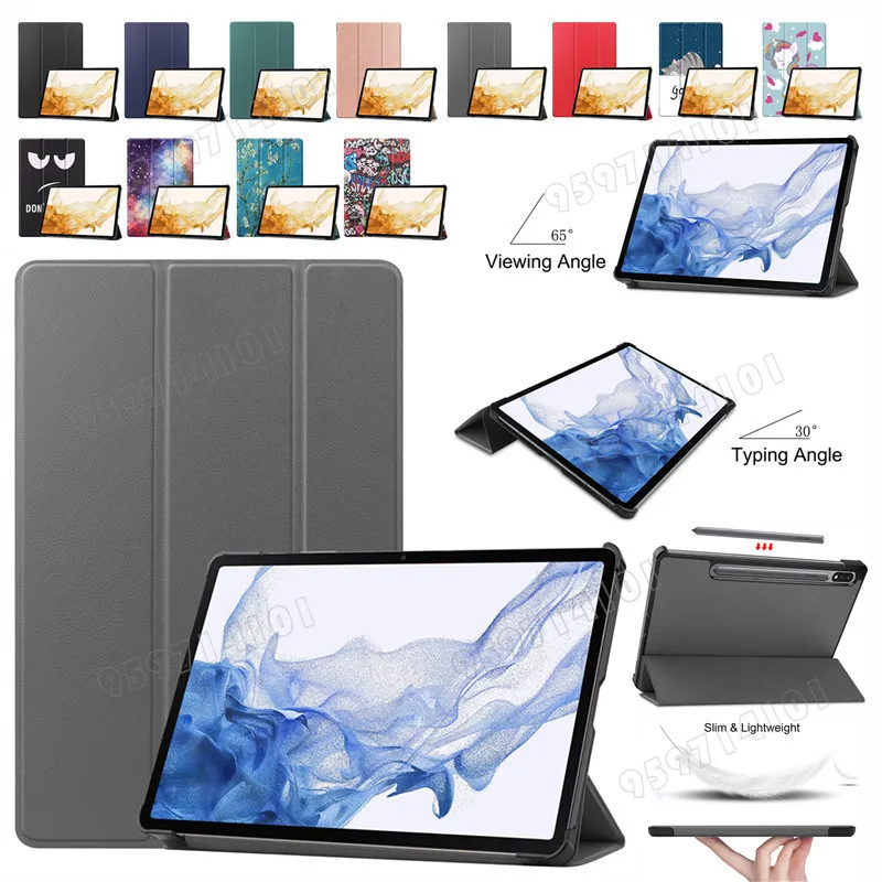 Per Samsung Galaxy Tab S9 11 Pollici Sm-X710 Sm-X716B Sm-X718U Custodia In Pelle Con Disegno Colorato Custodia Ultrasottile Antiurto