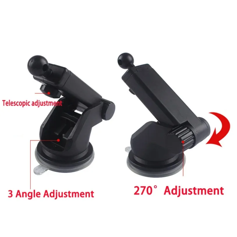 17mm Silicone Car Telescopic Rotating Sucker Bracket Car Holder Accessories Suction Cup Base Bracket Black for Mobile Phone