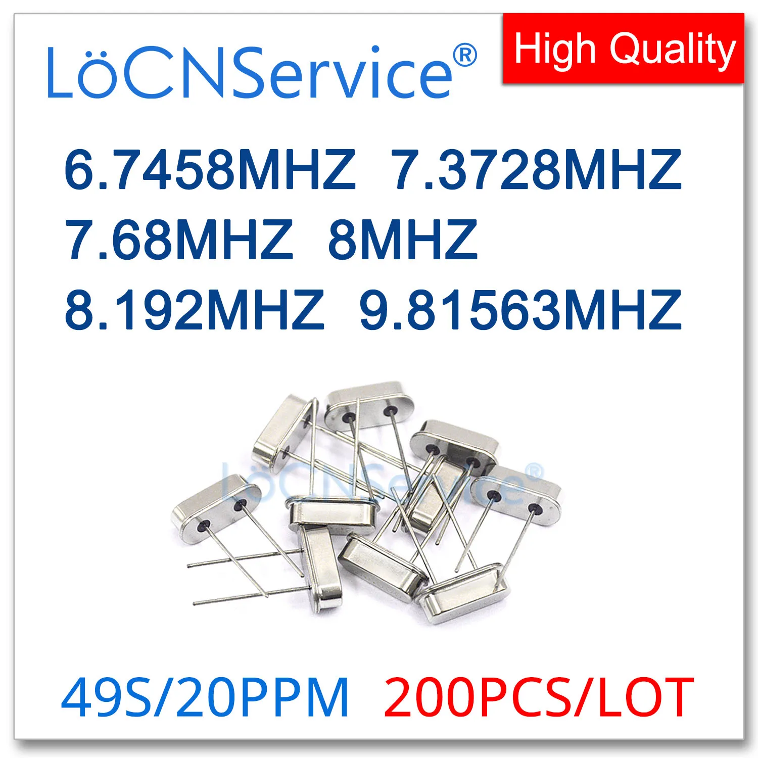 

200 шт., пассивный кварцевый осциллятор, 49S Φ DIP 6,7458 M 7,3728 M 7,68 M 8,192 M 8M 9,81563 M 6,7458 M 7,68 MHZ 8,192 MHZ 20PPM