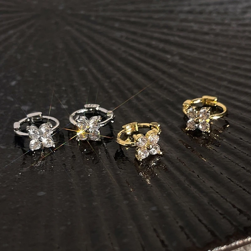 Ehhai GRA-zertifizierte runde Moissanit-Blumen-Creolen für Damen, 14K Gold Filled Huggie-Ohrringe, edler Schmuck, Geschenk, Pendientes – Detail 11