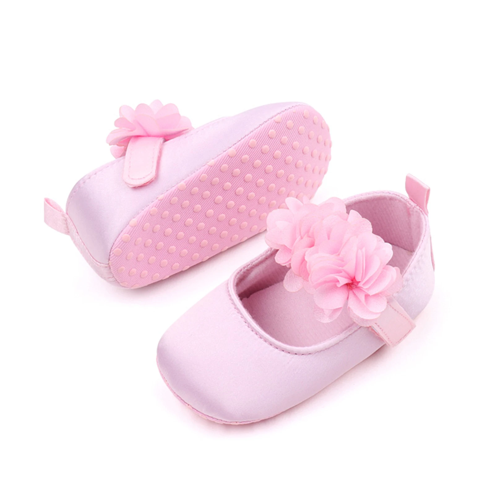 Baby Girls Princess Shoes, Flower Non-slip Bottom First Walker Shoes Toddler Shoes 0-18M 2