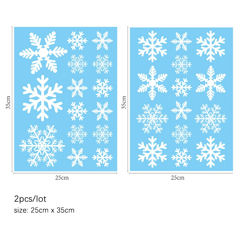 thumbnail image 1 of Pegatinas de ventana con copos de nieve navideños, pegatinas de pared con copos de nieve blancos, decoración navideña 2023, Año Nuevo, decoración del hogar de invierno, 1 of 5