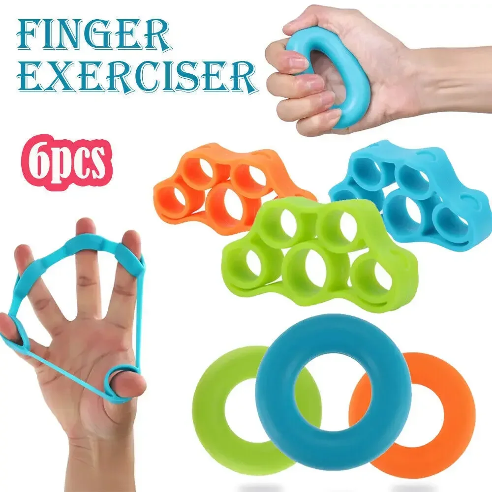 Hand Strengthener Finger Trainer Finger Strength Trainer Forearm Exerciser Hand Grip Trainers Hand Grip Exerciser Hand Exerciser Hand Trainer 6pcs Hand Grip Strengthener Forearm Exerciser Five-finger Rehabilitation Training Equipment Yoga Boxing Exetraining Fitness