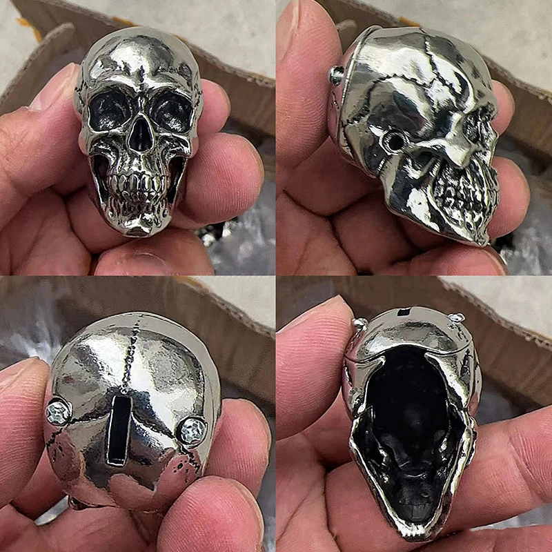 Demon Skull Key Pendant Metal Skull Key Cover Universal Modified Key Decoration,Witchy Car Accessories, Key Cover For Motorcycle 2
