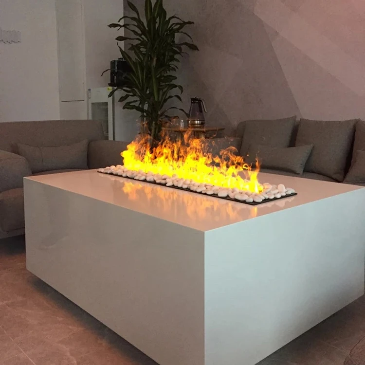 Built-in Simulation Realistic Colorful Flame Water Vapor Fireplace For Hotel Household Use