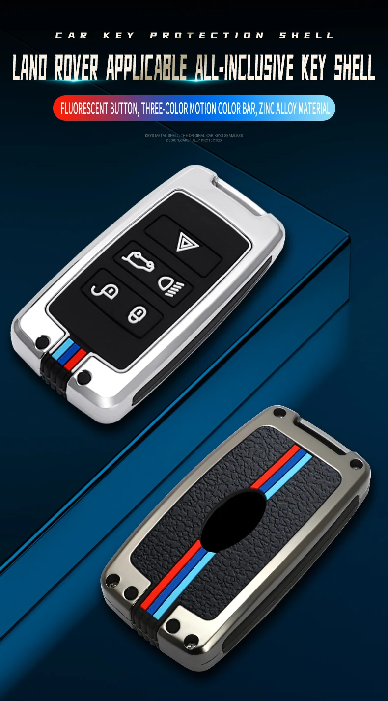 Nuova auto Remote Key Case Cover Shell portachiavi per Land Rover Range Rover Sport Evoque Velar Discovery 5 per Jaguar XE E-PACE XF 6 Nuova auto Remote Key Case Cover Shell portachiavi per Land Rover Range Rover Sport Evoque Velar Discovery 5 per Jaguar XE E-PACE XF - S6e66e352317749598f73a546d5ab7a77W