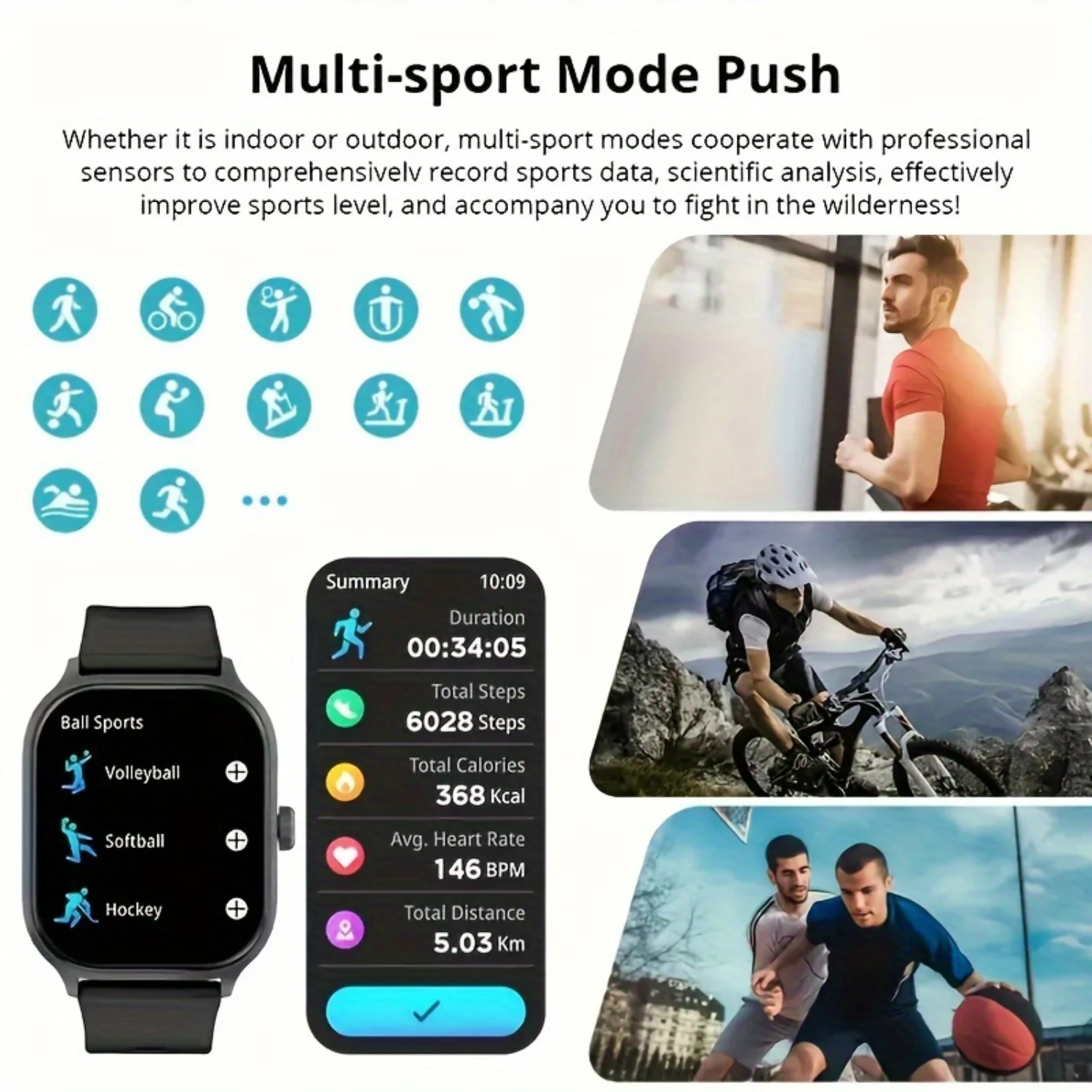Men Smart Watch 5.11cm HD Screen Wireless Calling Voice Assistance Sleep Monitoring Multi