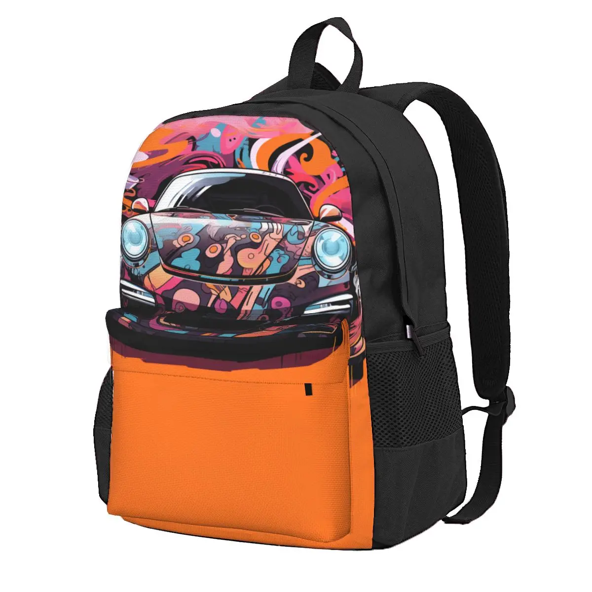 

Classic Sports Car Backpack Wall Graffiti Various Styles Sport Backpacks Boy Design Lightweight High School Bags Cute Rucksack