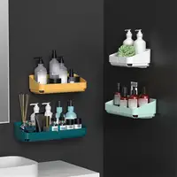 Storage Rack Shelf Wall Spice Organizer For Cosmetics Bathroom Without Drilling Kitchen Convenience Shower Accessory Bathroom 1