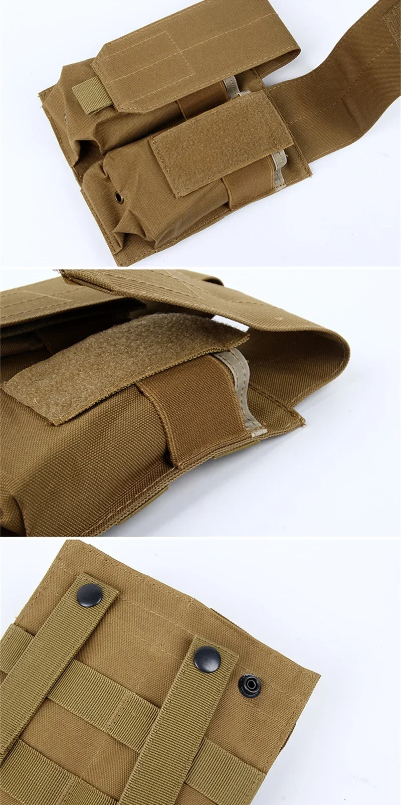 Description Picture 3 of itemM4 Double Molle Magazine Pouch Outdoor Hunting Accessories AK AR Rifle Mag Holster EDC Waist Bag Vest Pouches