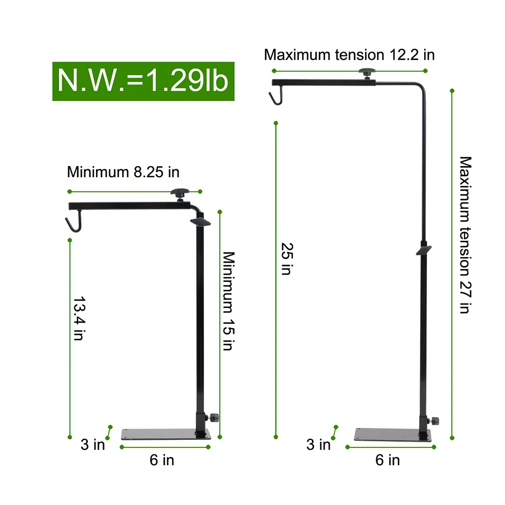 Adjustable Lamp Stand UVB Reptile Heating Lamp Shade E27 Amphibian Reptile Light Shade 110V-220V Animal Heating Holder