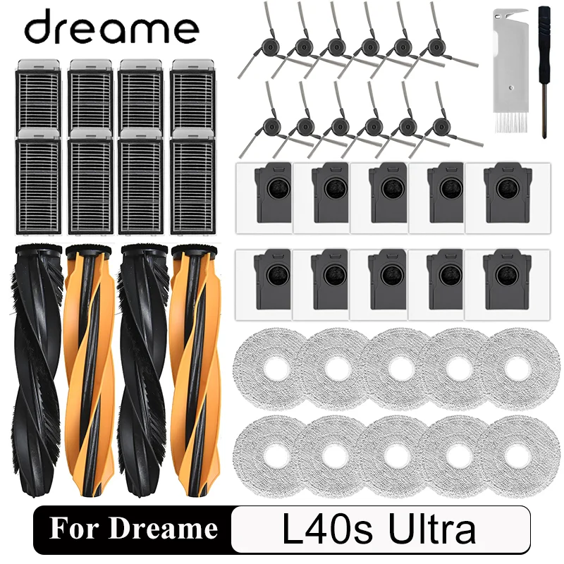 Premium Vacuum Cleaner Replacement Accessory Kit - Main Side Brush, Filter, Mop Cloths, Dust Bag
