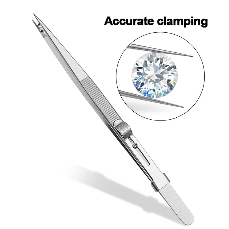 Tweezer Tool Precision Tweezers Professional stainless steel jewelry tweezers for DIY diamond gem jewelry Jeweler's making tools
