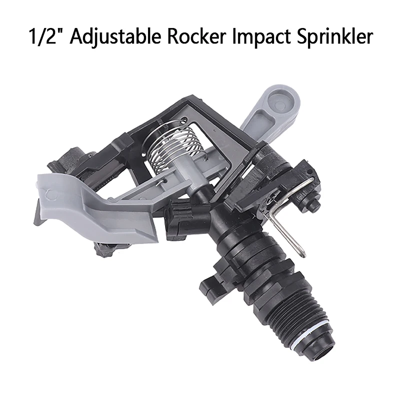 Adjustable Rocker Impact Sprinkler 1/2" for Lawn Irrigation
