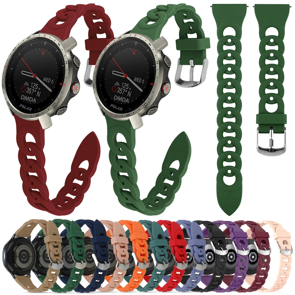 Cinturino Sportivo In Silicone Da 20 22Mm Per Polar Vantage M M2 Wristband Per Polar Grit X Pro Titan / Ignite 2 / Unite Watch Band Bracciale