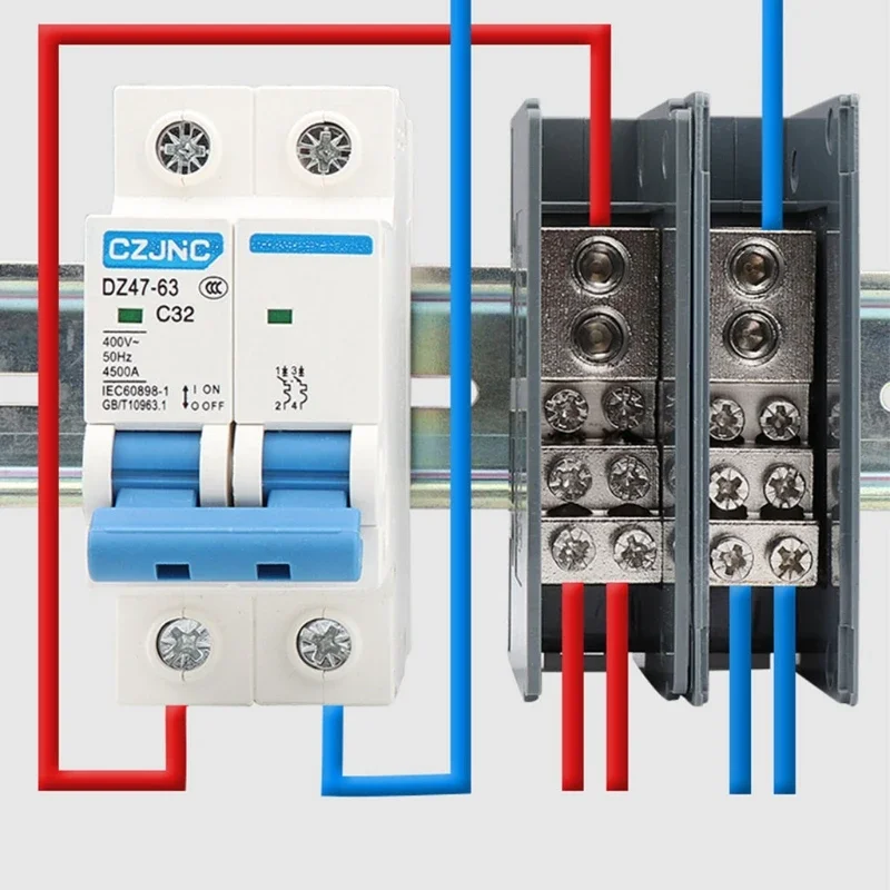 Switch Box Electric Distribution Box Universal Electric Wire Connector Din Distribution Box Multiple out Terminal Block Junction Box Mount