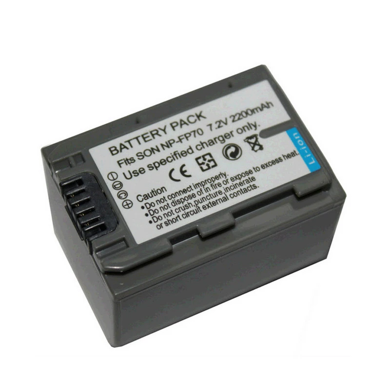 

2-10PCS NP-FP70 NP FP70 7.2V 2200mah Replacement Battery NP-FP71 NP-FP50 for Sony DCR-DVD602 DCR-HC30 DCR-SR100 HDR-HC3E Cell