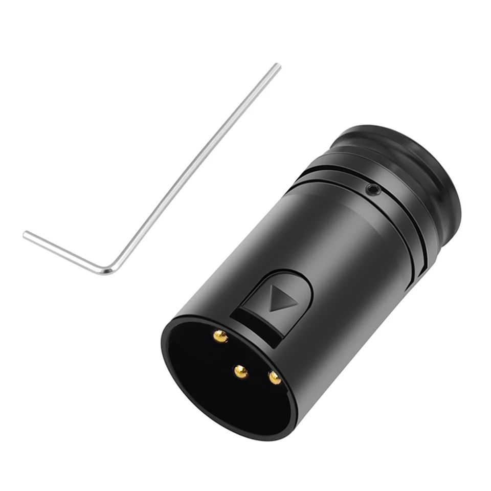 Compact XLR Microphone Adapter Right Angle Connector