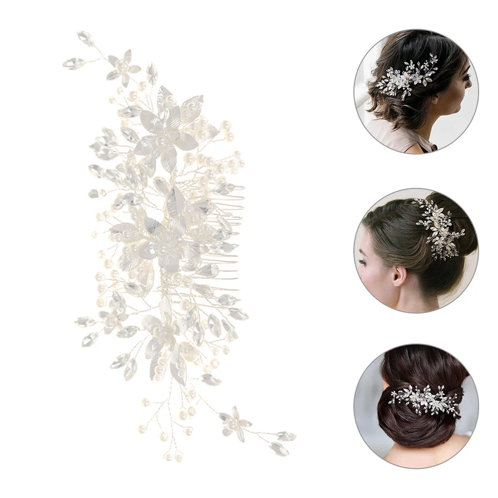 

Wedding Hair Accessories Rhinestone Clips for Side Comb Women Combs Pin Piece Bride Hairpin Pearl Decorative Women's