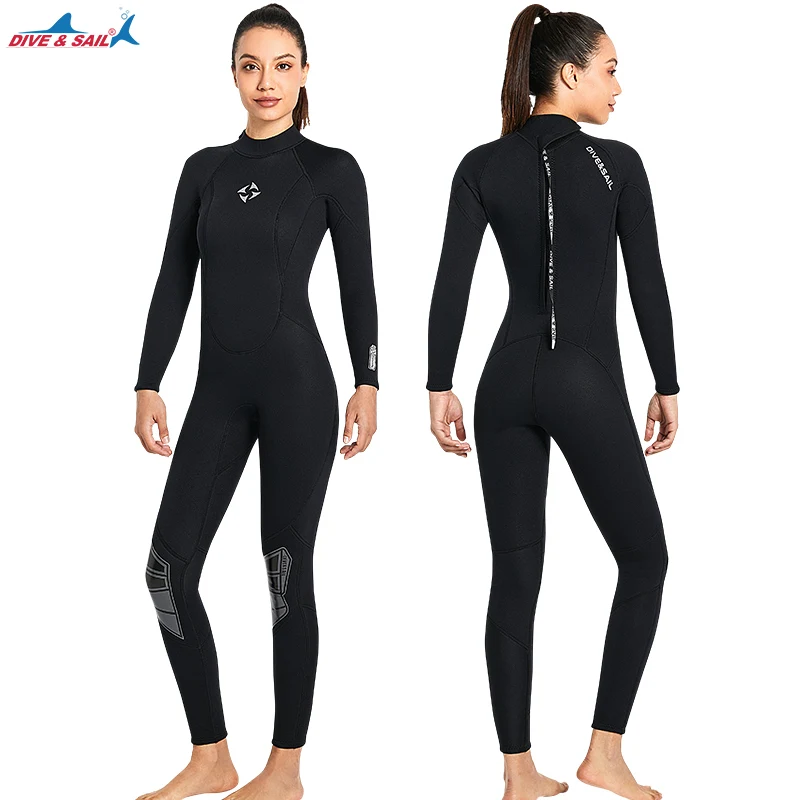 

Womens Mens 3mm Neoprene Wetsuit Full Body Diving Suit Back Zip for Diving Snorkeling Surfing Swimming Kayaking Suit Wet Suit