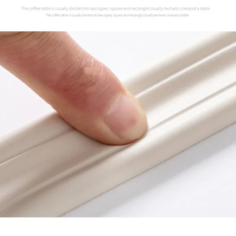5 Meters NBR Soft Material Wall Trim Line Self-Adhesive Skirting Decor Line Wall Anticollision Molding Line 3D Wall Sticker