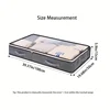 Large Capacity Under Bed Storage Bag Clear Window, Reinforced Handles Foldable Durable Closet Organizer for Blankets Clothing 4