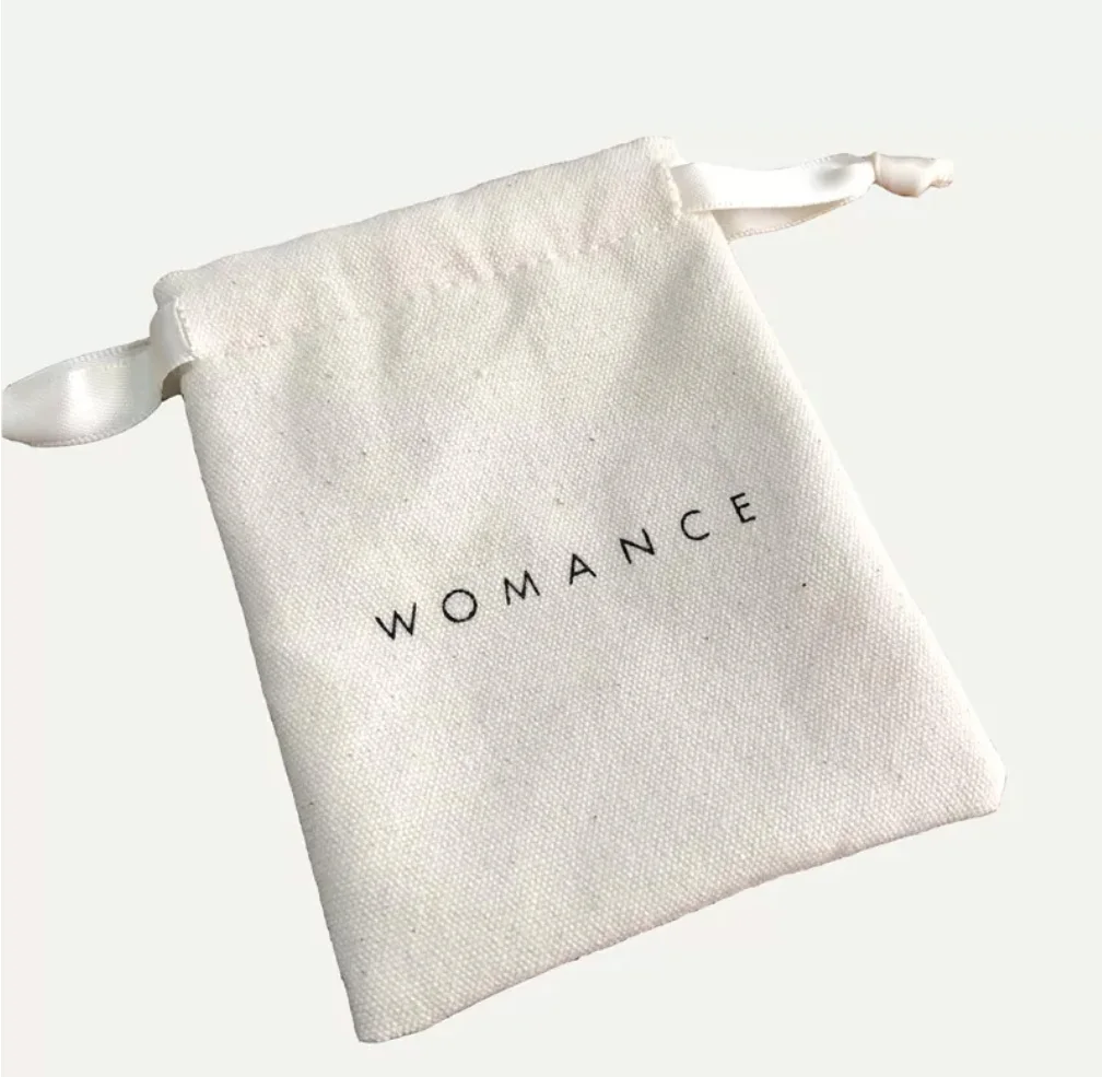 Cotton Gift Bags 5x7cm 7x9cm 11x14cm 15x20cm Hair Eyelash Makeup Drawstring Pouches Custom Jewelry Logo Dust Sack 10x14 13x18 15x20cm linen printed cotton gift bags packing jewelry drawstring pouch cosmetic wedding candy wrappling reusable