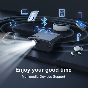 WEWATCH V50 Projector HD Native 1080P Bluetooth WiFi Proyector Built-in Speaker Portable Outdoor Player Home Theater Projectors 5