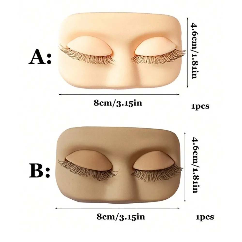 Removable Eyelids Eyelash Extension Training Head Replacement Eyelids Mini Size Mini Model Head Lash Practice Head