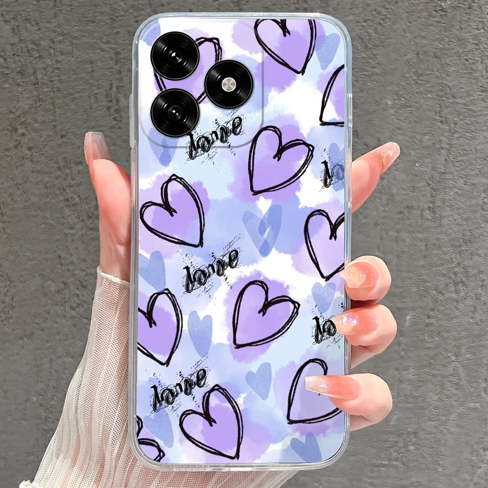 Sunset Rabbit Cat Luxury Anti-Slip Transparent Phone Case
