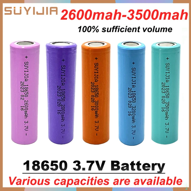 Batería 18650 3,7 V 2600mAh-3500mAh batería recargable de iones de litio de  capacidad completa linterna faro equipo médico - AliExpress