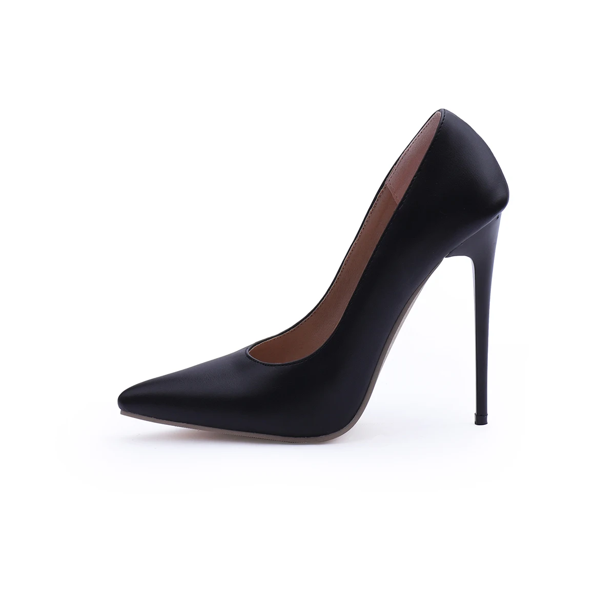 High Heels für Damen, Stiletto-Absätze für Partys, Brautschuhe, elegante Pumps mit spitzer Zehenpartie, Designer-Pumps im neuen Stil, Übergrößen 47, günstiger Ausverkauf, schwarze, rote, weiße Leder-High-Heels, matt, einfarbig – Detail 6
