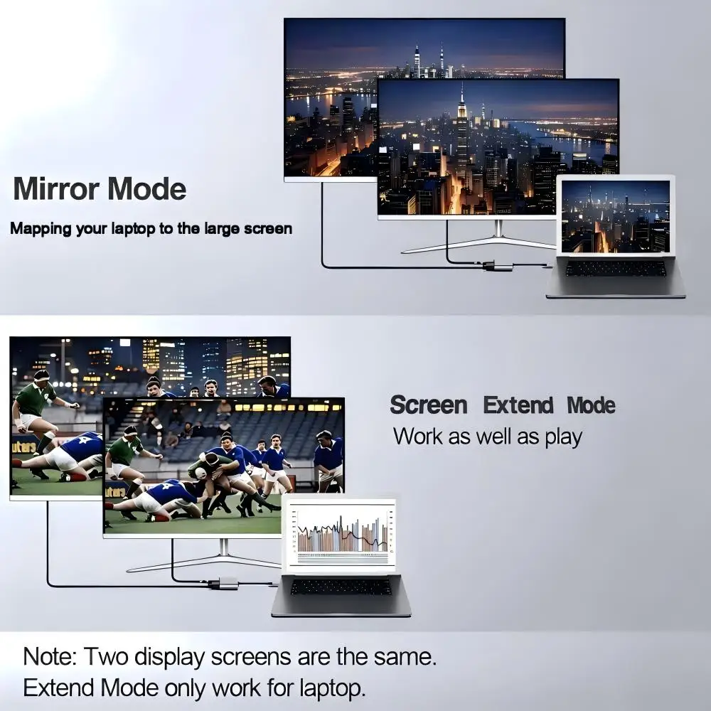 USB 3.0/TYPE-C-HDMI VGA 어댑터(3.5mm 오디오 포트 포함), 듀얼 모니터 디스플레이 컨버터, 노트북용 USB-HDTV VGA 분배기