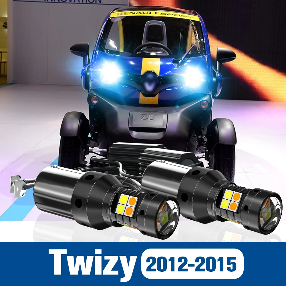 

2pcs LED Dual Mode Turn Signal+Daytime Running Light DRL Accessories Canbus For Renault Twizy 2012-2015 2013 2014