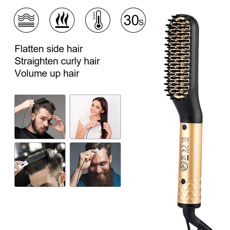 Hair Straightener Professional Comb Brush Beard Multifunctional Styling Tools Fast Heating