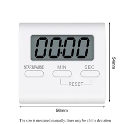 Magnetic Digital Kitchen Timer with Loud Alarm and Back Stand (White)