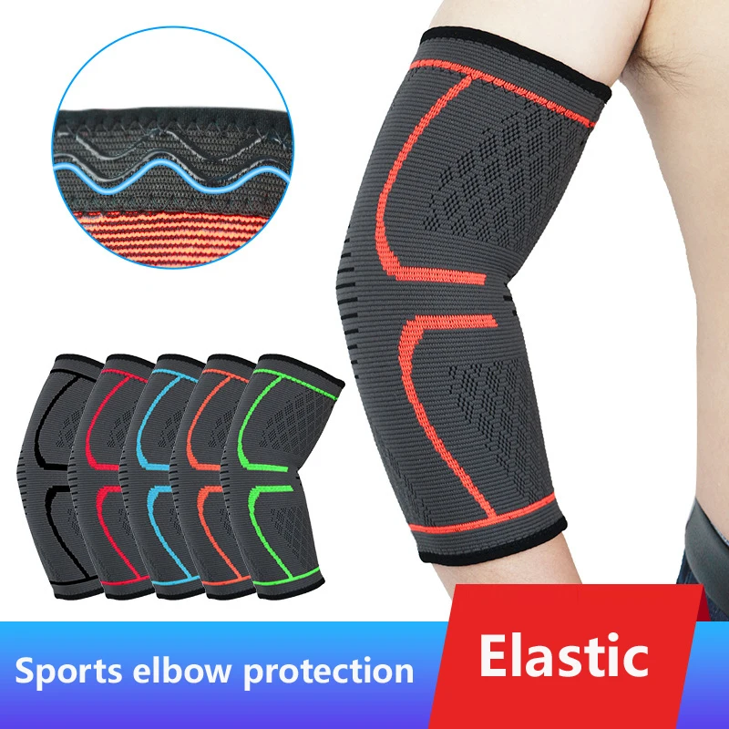 

Elastic Elbow Sprots Protect Sleeves Non-Slip Outdoor Sports Basketball Running Gym Fitness Hiking Camping Arm Elbow Support Pad