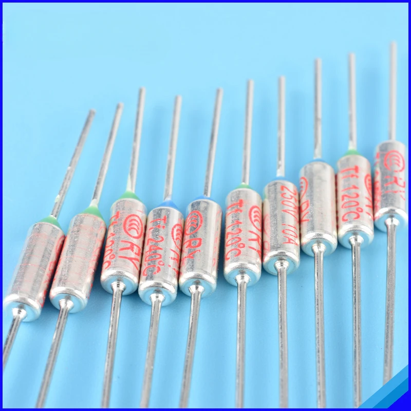 10PCS Temperature RY 10A 250V Tf Thermal Fuse 72C 85C 95C 110C 121C 130C 157C 165C 172C 185C 192C 200C 220C 240C 260C 280C 300C