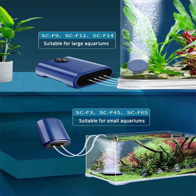 Ultra Silent Aquarium Air Pump Compressor & Oxygenator Accessories Kit