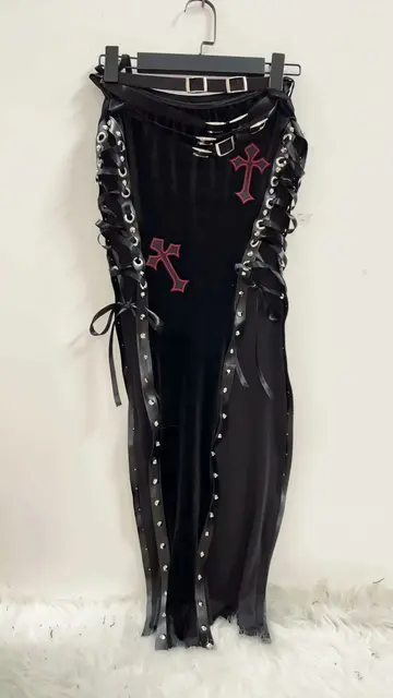 Gothic Punk Lace Up Skirts 5