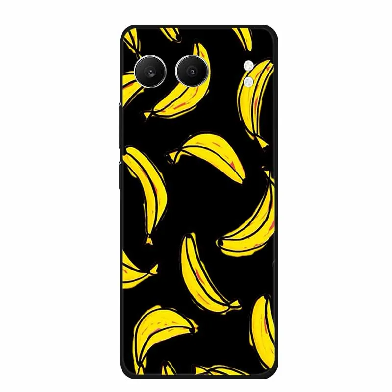 Cute Cartoon Cat Black Silicone Soft Back Cover Case