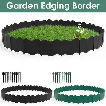 20Pcs Garden Plastic Fence Outdoor Barrier Flower Pet Fences Versatile Edging Border No Dig Landscape Edging Outdoor DIY