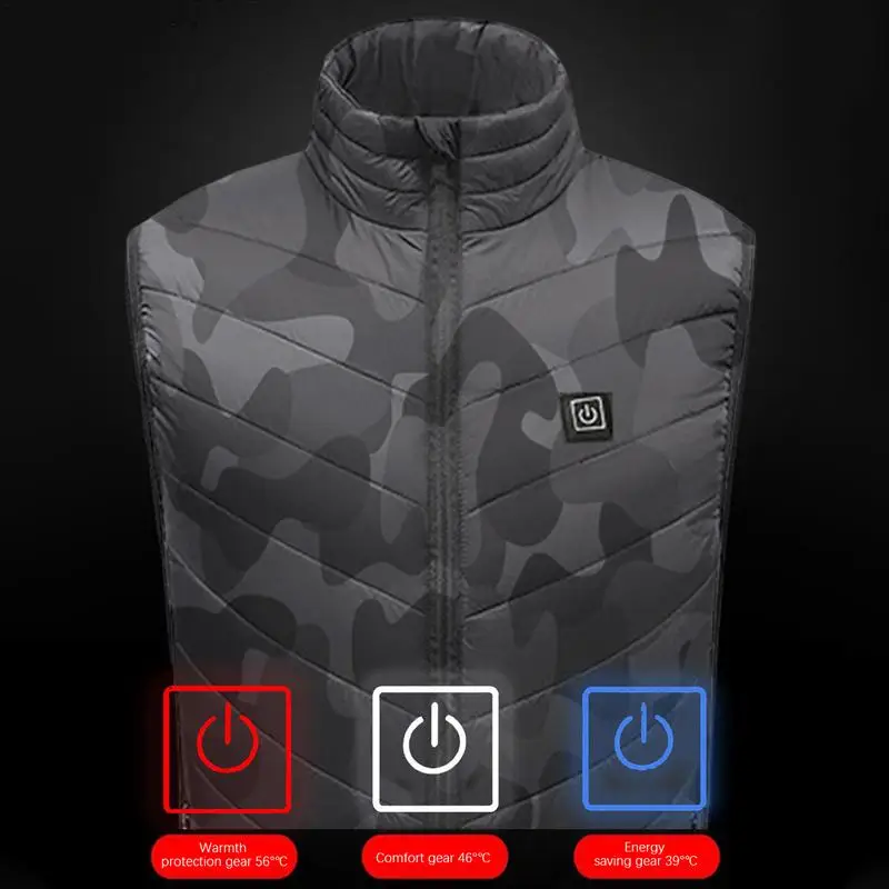 Heated Vest Women USB Charging Smart Heating Electric Heated Vest Washable Waterproof Warmth Supplies with Battery Pack Included