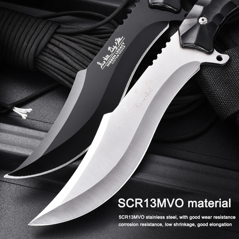 Outdoor Camping Style Portable Knife, Outdoor Straight Knife, Outdoor Knife, High Hardness Stainless Steel Camping Style Knife 2