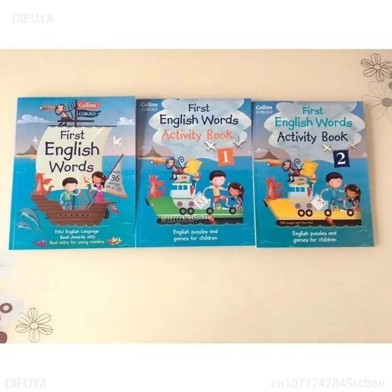 

3 Books Collins First English Words English Original Illustrated Dictionary for Children