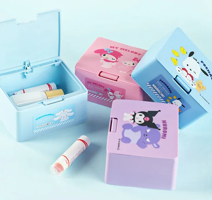 

Sanrio Kuromi My Melody Storage Box Kawaii Hello Kitty Cinnamoroll Anime Cute Cartoon Cotton Swab Storage Box Cosmetics Box