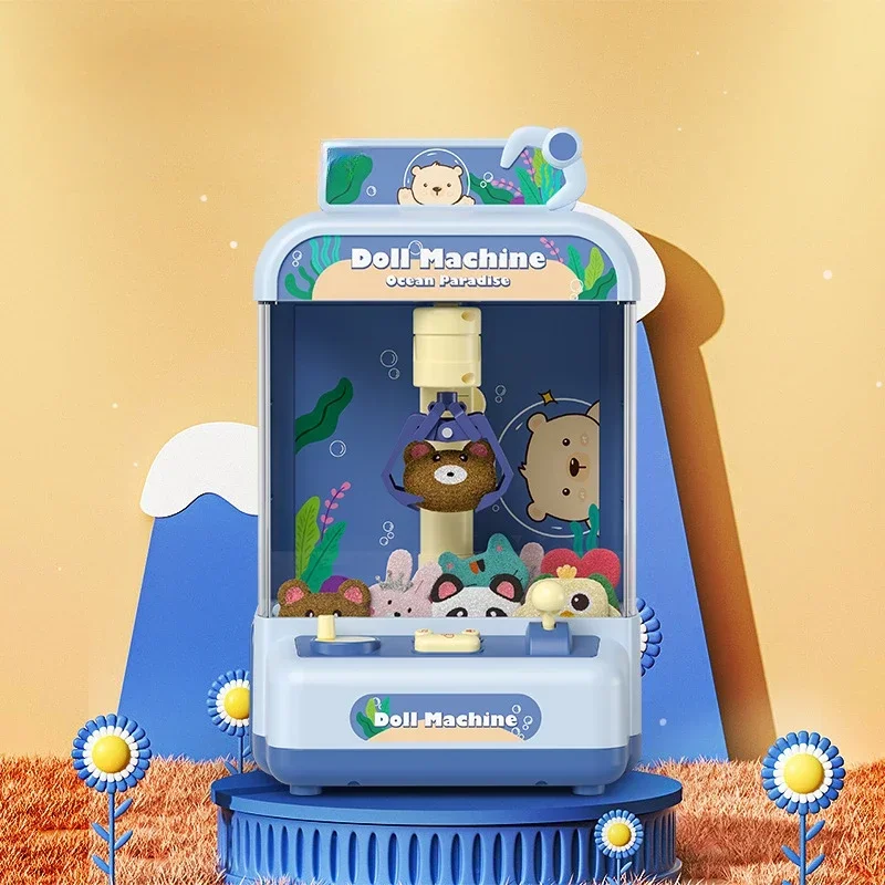 Toys Claw Arcade Crane Small Household Coin Operated Game Machine Pinching Dolls and Twisting Egg Christmas Gift Toys 3